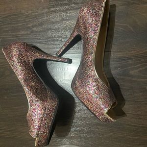 Very cute very sparkly candy size 10 glittery heels